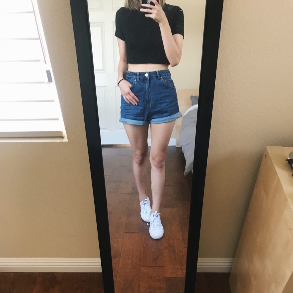 Topshop Moto Girlfriend Shorts